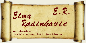 Elma Radinković vizit kartica
